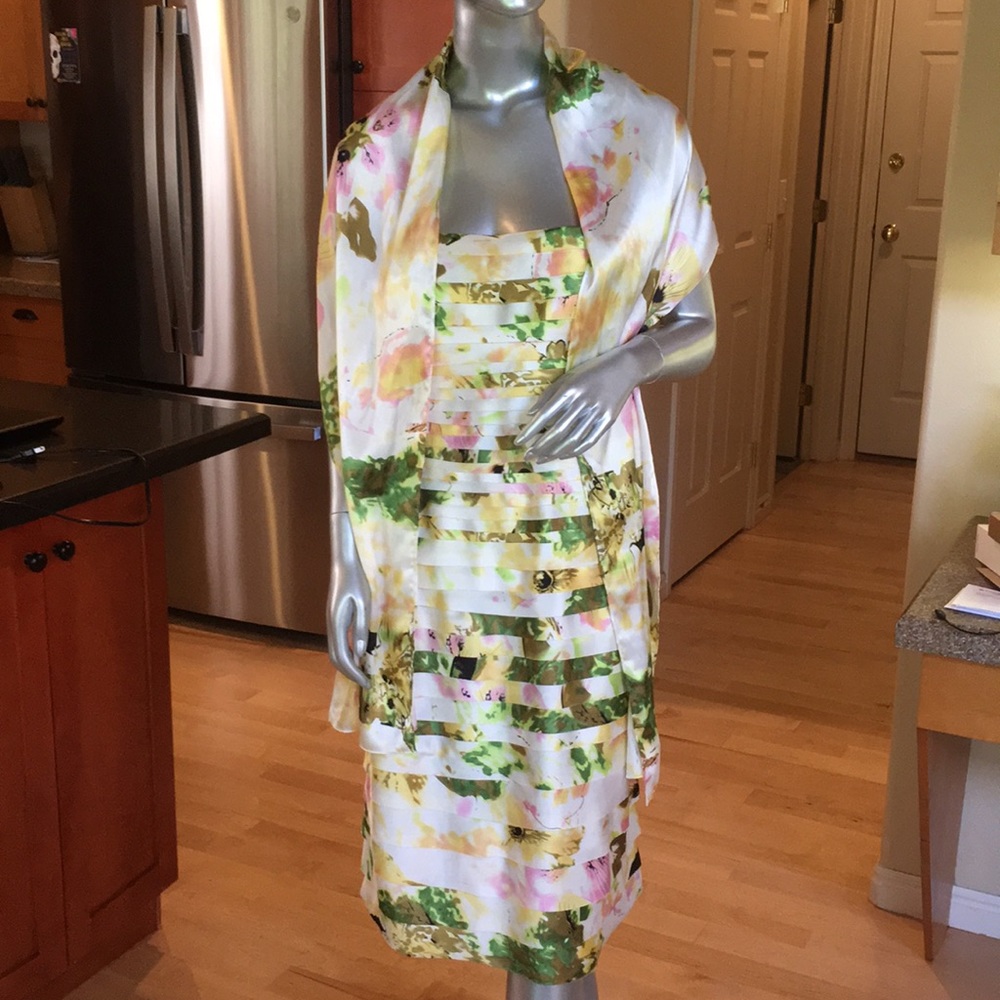 JS Collections floral layer dress